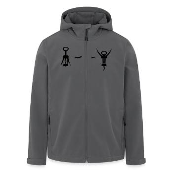 Ich bin Bodybuilder (Ohne Text) - Recycelte Männer Softshell-Jacke von Stanley/Stella - Anthrazit - Vorne - AI Model Male 185 light (185cm)