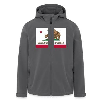 Kalifornien, Kalifornier, Ficken, Bär - Recycelte Männer Softshell-Jacke von Stanley/Stella - Anthrazit - Vorne - AI Model Male 185 light (185cm)