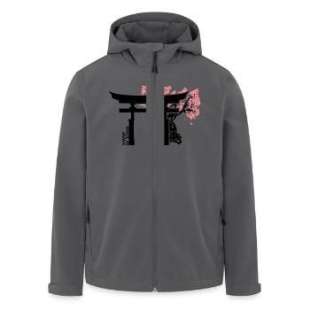 Japan - Recycelte Männer Softshell-Jacke von Stanley/Stella - Anthrazit - Vorne - AI Model Male 185 light (185cm)