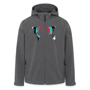 Archery World Map - Recycelte Männer Softshell-Jacke von Stanley/Stella - Anthrazit - Vorne - AI Model Male 185 light (185cm)