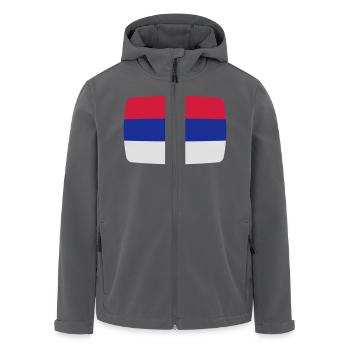 Serbien Fahne Serbien Flagge Србија Srbija - Recycelte Männer Softshell-Jacke von Stanley/Stella - Anthrazit - Vorne - AI Model Male 185 light (185cm)