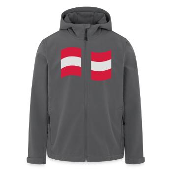 Austria - Österreich Fahne - Recycelte Männer Softshell-Jacke von Stanley/Stella - Anthrazit - Vorne - AI Model Male 185 light (185cm)