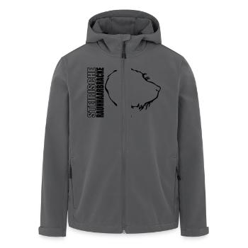 STEIRISCHE RAUHHAARBRACKE PROFIL - Recycelte Männer Softshell-Jacke von Stanley/Stella - Anthrazit - Vorne - AI Model Male 185 light (185cm)