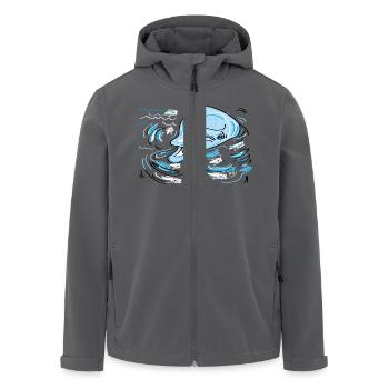 Delphin - Recycelte Männer Softshell-Jacke von Stanley/Stella - Anthrazit - Vorne - AI Model Male 185 light (185cm)