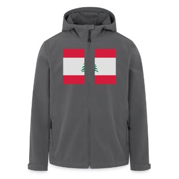 Nationalflagge von Libanon - Recycelte Männer Softshell-Jacke von Stanley/Stella - Anthrazit - Vorne - AI Model Male 185 light (185cm)