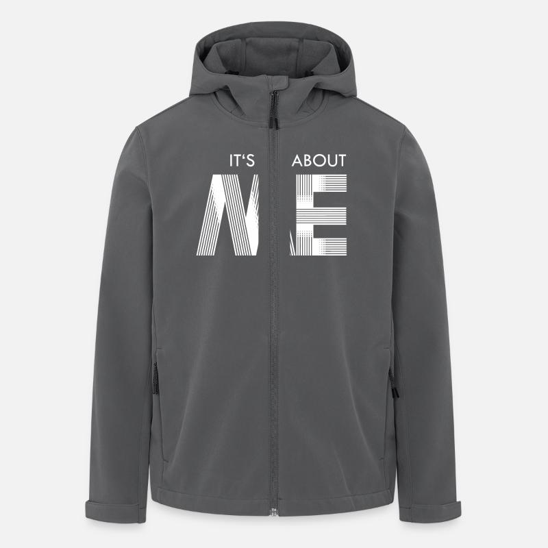 its all about me - white - Recycelte Männer Softshell-Jacke von Stanley/Stella - Anthrazit