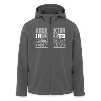 Architektur - Genie - Recycelte Männer Softshell-Jacke von Stanley/Stella - Anthrazit - Vorne - AI Model Male 185 light (185cm)