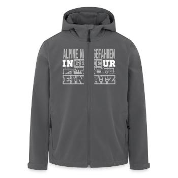 Alpine-Naturgefahr -Genie - Recycelte Männer Softshell-Jacke von Stanley/Stella - Anthrazit - Vorne - AI Model Male 185 light (185cm)