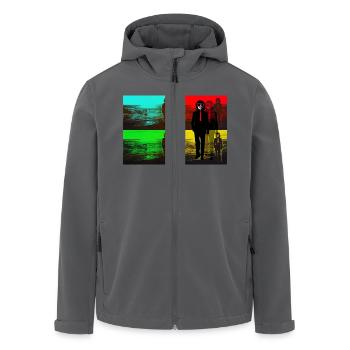 beach pop art - Recycelte Männer Softshell-Jacke von Stanley/Stella - Anthrazit - Vorne - AI Model Male 185 light (185cm)