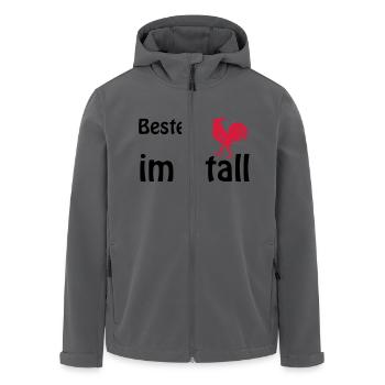 Bester Han im Stall, der Hahn im Korb - Recycelte Männer Softshell-Jacke von Stanley/Stella - Anthrazit - Vorne - AI Model Male 185 light (185cm)