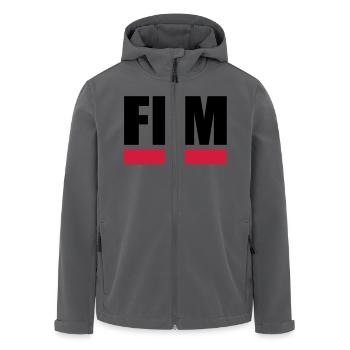 FFM - Frankfurt am Main - Recycelte Männer Softshell-Jacke von Stanley/Stella - Anthrazit - Vorne - AI Model Male 185 light (185cm)