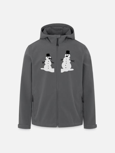 Schneemänner - Recycelte Männer Softshell-Jacke von Stanley/Stella - Anthrazit