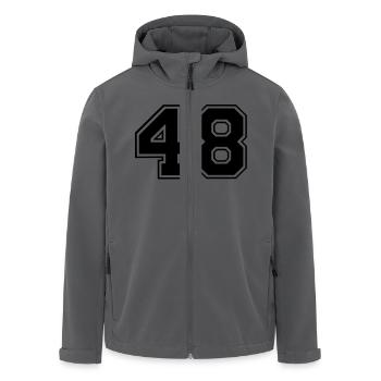 48 - Recycelte Männer Softshell-Jacke von Stanley/Stella - Anthrazit - Vorne - AI Model Male 185 light (185cm)