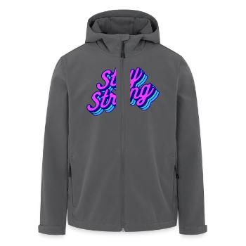 stay strong - Recycelte Männer Softshell-Jacke von Stanley/Stella - Anthrazit - Vorne - AI Model Male 185 light (185cm)