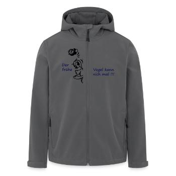 Früher Vogel - Recycelte Männer Softshell-Jacke von Stanley/Stella - Anthrazit - Vorne - AI Model Male 185 light (185cm)