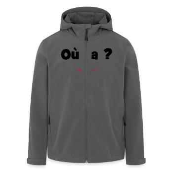 Wo? In den Arsch! - Recycelte Männer Softshell-Jacke von Stanley/Stella - Anthrazit - Vorne - AI Model Male 185 light (185cm)