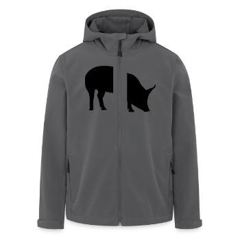 schwarzes Schwein - Recycelte Männer Softshell-Jacke von Stanley/Stella - Anthrazit - Vorne - AI Model Male 185 light (185cm)
