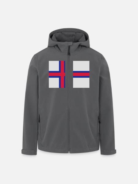 drapeau_iles_feroe - Recycelte Männer Softshell-Jacke von Stanley/Stella - Anthrazit