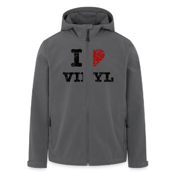 i_love_vinyl_vintage - Recycelte Männer Softshell-Jacke von Stanley/Stella - Anthrazit - Vorne - AI Model Male 185 light (185cm)