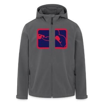 Boxen Boxen boxen amerikanischen logo5 - Recycelte Männer Softshell-Jacke von Stanley/Stella - Anthrazit - Vorne - AI Model Male 185 light (185cm)