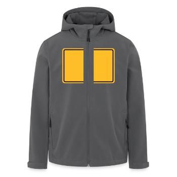 Ortsschild + Dein Text - Recycelte Männer Softshell-Jacke von Stanley/Stella - Anthrazit - Vorne - AI Model Male 185 light (185cm)