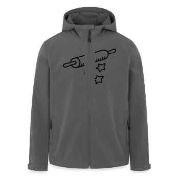 Plätzchen backen - Nudelholz - Recycelte Männer Softshell-Jacke von Stanley/Stella - Anthrazit - Vorne - AI Model Male 185 light (185cm)