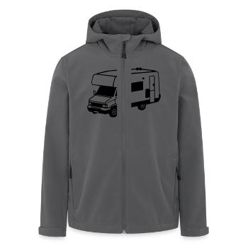 Wohnmobil - Recycelte Männer Softshell-Jacke von Stanley/Stella - Anthrazit - Vorne - AI Model Male 185 light (185cm)