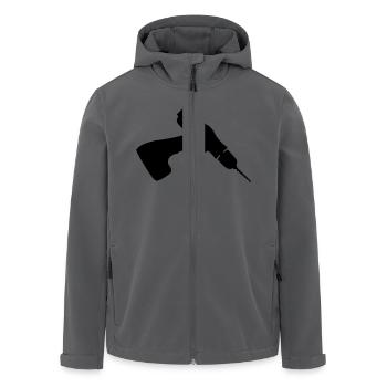 Cordless Drill - Recycelte Männer Softshell-Jacke von Stanley/Stella - Anthrazit - Vorne - AI Model Male 185 light (185cm)