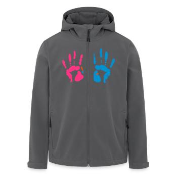 Handabdruck - Familie - Recycelte Männer Softshell-Jacke von Stanley/Stella - Anthrazit - Vorne - AI Model Male 185 light (185cm)