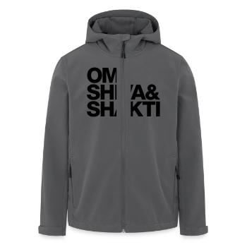 OM SHIVA & SHAKTI - Recycelte Männer Softshell-Jacke von Stanley/Stella - Anthrazit - Vorne - AI Model Male 185 light (185cm)