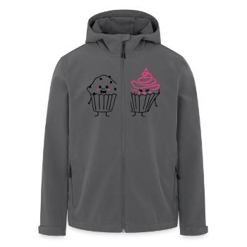 cupcake loves muffin 01 - Recycelte Männer Softshell-Jacke von Stanley/Stella - Anthrazit - Vorne - AI Model Male 185 light (185cm)