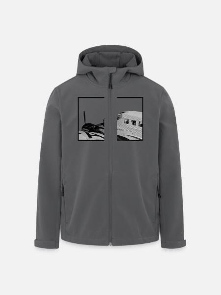 Tante Ju 52 (Junkers Ju) Flugzeug - Recycelte Männer Softshell-Jacke von Stanley/Stella - Anthrazit