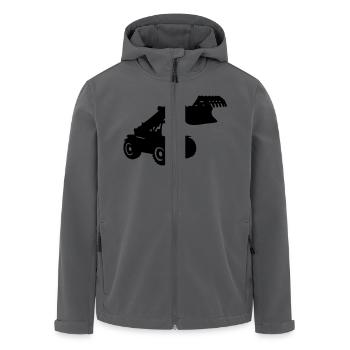 Gabel loader Gabellader Baggerlader excavator - Recycelte Männer Softshell-Jacke von Stanley/Stella - Anthrazit - Vorne - AI Model Male 185 light (185cm)