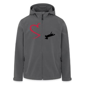 Flugzeug - Recycelte Männer Softshell-Jacke von Stanley/Stella - Anthrazit - Vorne - AI Model Male 185 light (185cm)