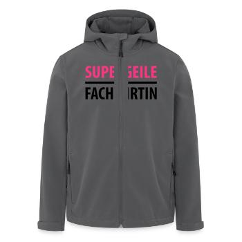 Supergeile Fachwirtin - Recycelte Männer Softshell-Jacke von Stanley/Stella - Anthrazit - Vorne - AI Model Male 185 light (185cm)