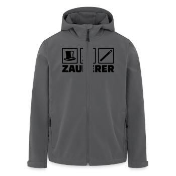 Zauberer - Recycelte Männer Softshell-Jacke von Stanley/Stella - Anthrazit - Vorne - AI Model Male 185 light (185cm)