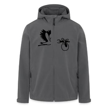 Storch - Recycelte Männer Softshell-Jacke von Stanley/Stella - Anthrazit - Vorne - AI Model Male 185 light (185cm)
