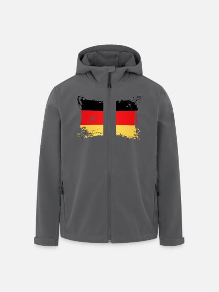 Flagge Deutschland / German Flag - Recycelte Männer Softshell-Jacke von Stanley/Stella - Anthrazit