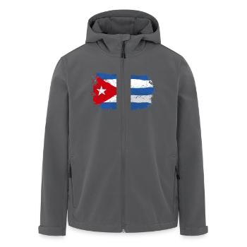 Cuba Flag - Vintage Look - Recycelte Männer Softshell-Jacke von Stanley/Stella - Anthrazit - Vorne - AI Model Male 185 light (185cm)