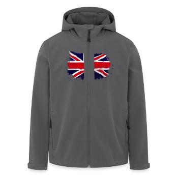 Union Jack - UK Flag - Recycelte Männer Softshell-Jacke von Stanley/Stella - Anthrazit - Vorne - AI Model Male 185 light (185cm)