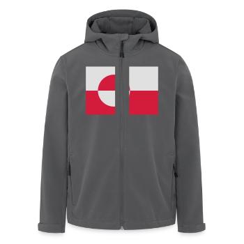 Flagge Grönland; Greenland - Recycelte Männer Softshell-Jacke von Stanley/Stella - Anthrazit - Vorne - AI Model Male 185 light (185cm)