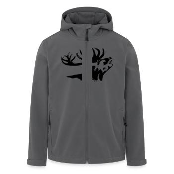Hirsch - Deer - Recycelte Männer Softshell-Jacke von Stanley/Stella - Anthrazit - Vorne - AI Model Male 185 light (185cm)