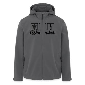 Winzer - Recycelte Männer Softshell-Jacke von Stanley/Stella - Anthrazit - Vorne - AI Model Male 185 light (185cm)