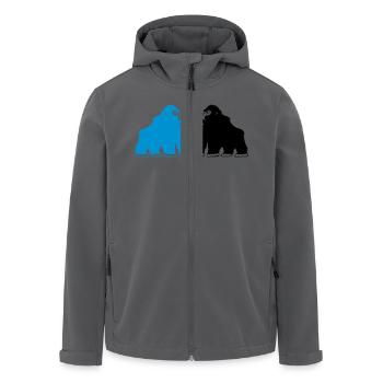 gorillas_02 - Recycelte Männer Softshell-Jacke von Stanley/Stella - Anthrazit - Vorne - AI Model Male 185 light (185cm)