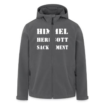 Himmel Herrgott Sack Zement - Recycelte Männer Softshell-Jacke von Stanley/Stella - Anthrazit - Vorne - AI Model Male 185 light (185cm)