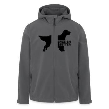 English Setter - Recycelte Männer Softshell-Jacke von Stanley/Stella - Anthrazit - Vorne - AI Model Male 185 light (185cm)
