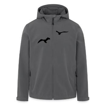 Vögel - Recycelte Männer Softshell-Jacke von Stanley/Stella - Anthrazit - Vorne - AI Model Male 185 light (185cm)