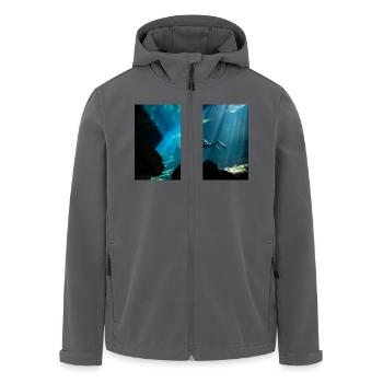 Mexiko Cenote - Recycelte Männer Softshell-Jacke von Stanley/Stella - Anthrazit - Vorne - AI Model Male 185 light (185cm)