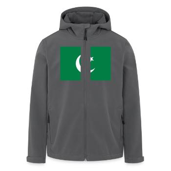 Pakistan Flagge / Drapeau Pakistan - Recycelte Männer Softshell-Jacke von Stanley/Stella - Anthrazit - Vorne - AI Model Male 185 light (185cm)