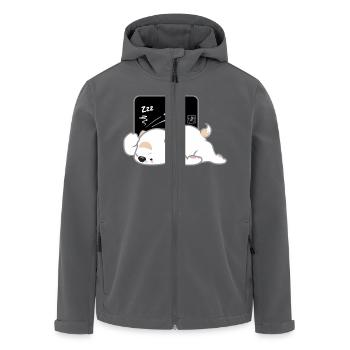 Hund koreanisch - japanischer Stil 04 - Recycelte Männer Softshell-Jacke von Stanley/Stella - Anthrazit - Vorne - AI Model Male 185 light (185cm)